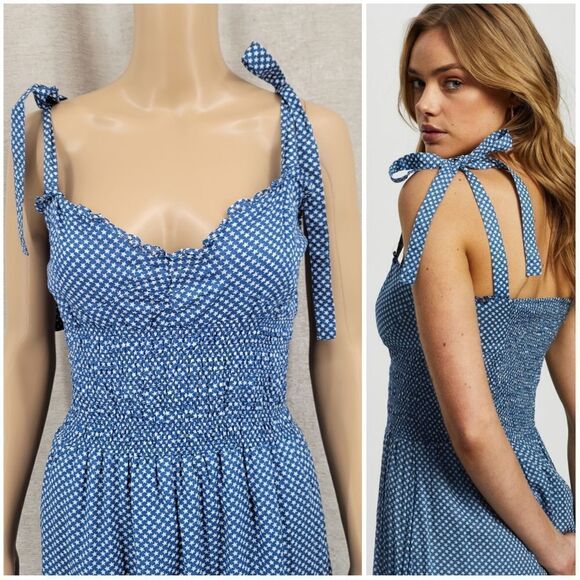 Polo Ralph Lauren  Sleeveless  Dress Cotton Star Polka Dot Sundress Patriotic - Picture 6 of 15